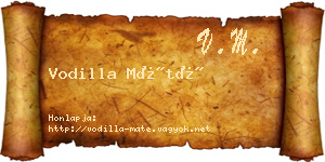 Vodilla Máté névjegykártya