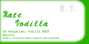 mate vodilla business card